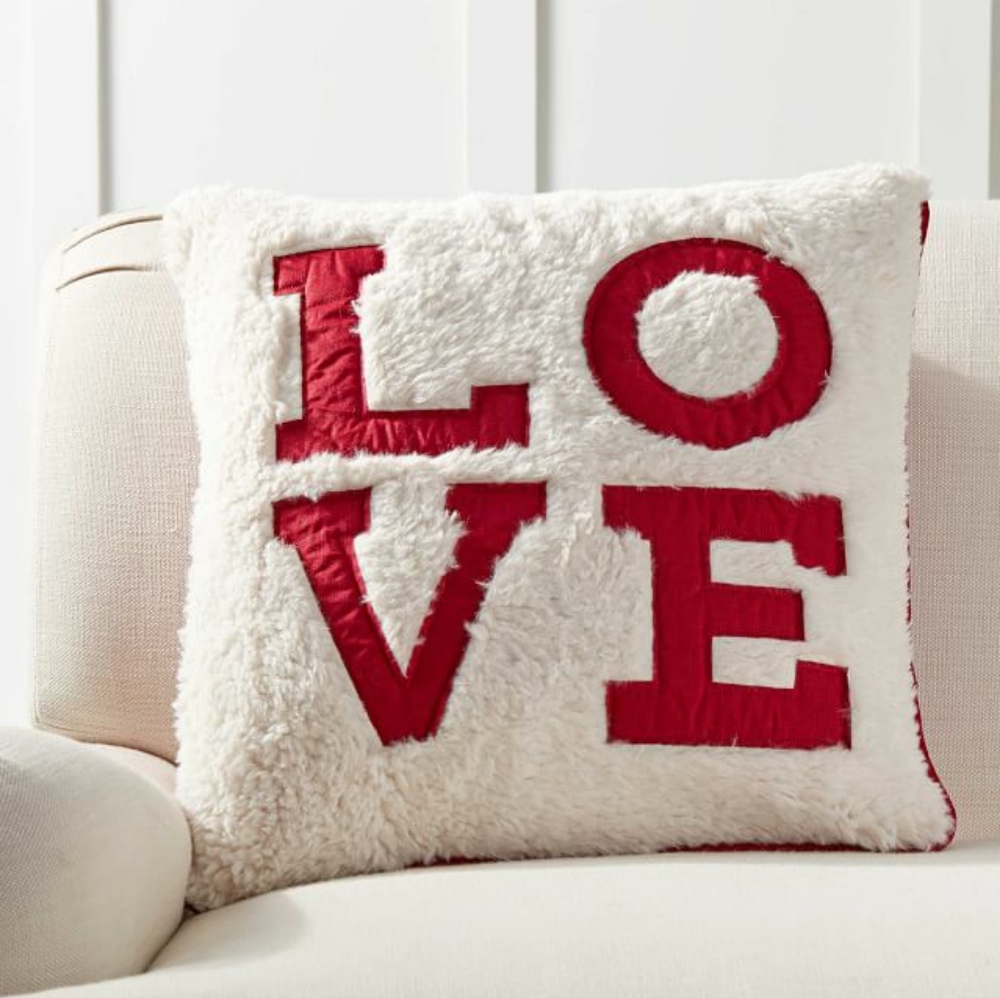 Sherpa Love Decorative Throw Pillow Cover